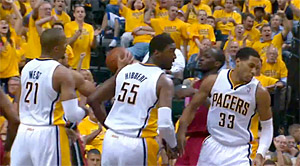 Les Pacers se sont déjà entraînés à L.A.