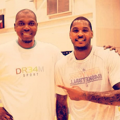 Hakeem Olajuwon à l’entraînement des Knicks