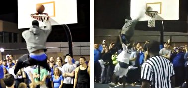 Nerlens Noel se prend un gadin monumental avant de mettre un face