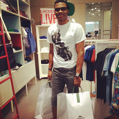 Russell Westbrook fan de Lacoste