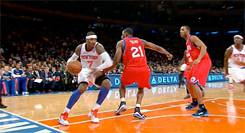 New York remet ça face à Philadelphie, Melo cartonne encore