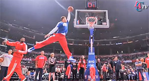 Tradition : concours de dunks à l’échauffement pour les Clippers