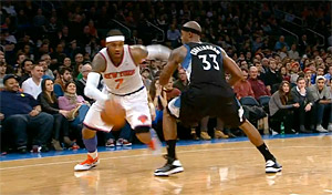 Carmelo Anthony (33 pts et 7 rbds) abat les Wolves dans le money time