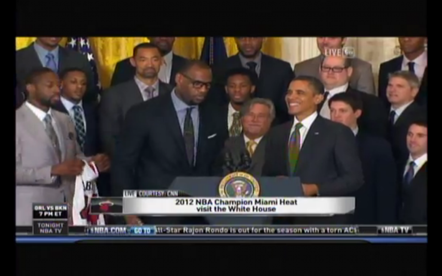 Le Miami Heat en visite chez Barack Obama