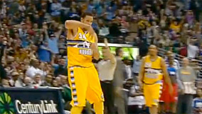 JaVale McGee réussit son premier 3-pts et lance une nouvelle danse
