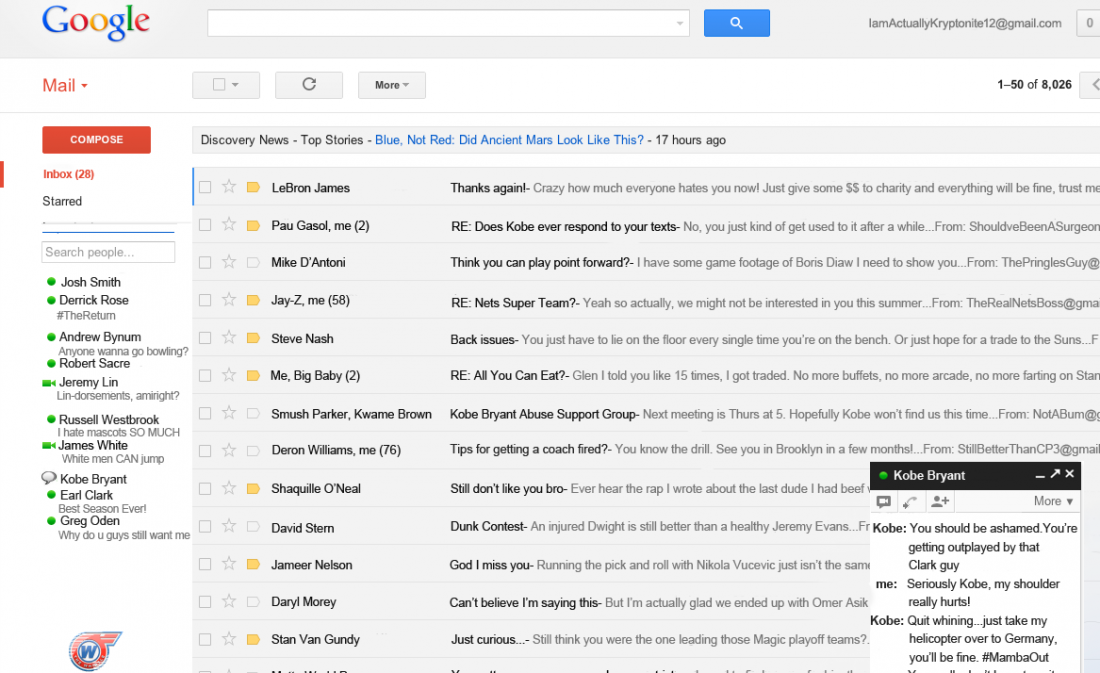 ENORME : Le faux Gmail de Dwight Howard