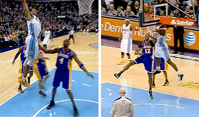 Top 5 : Iguodala et Faried collent des mega posters sur la tête des Lakers