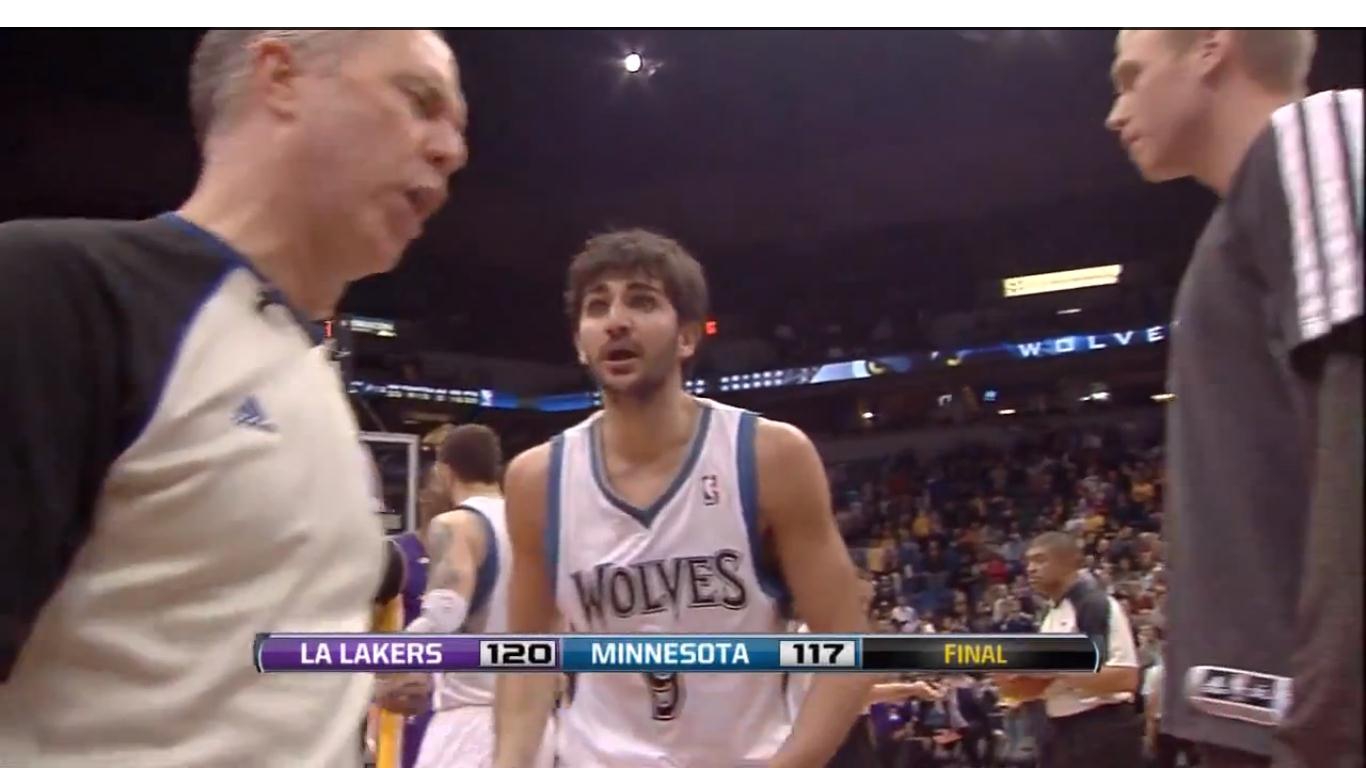 La ligue reconnaît la faute de Kobe Bryant sur Ricky Rubio