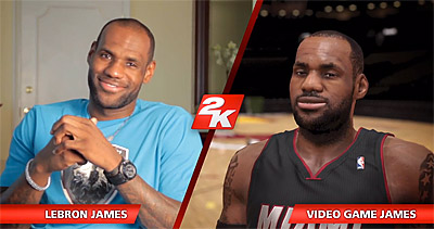 NBA 2K14 – premières images : LeBron James face à son double virtuel