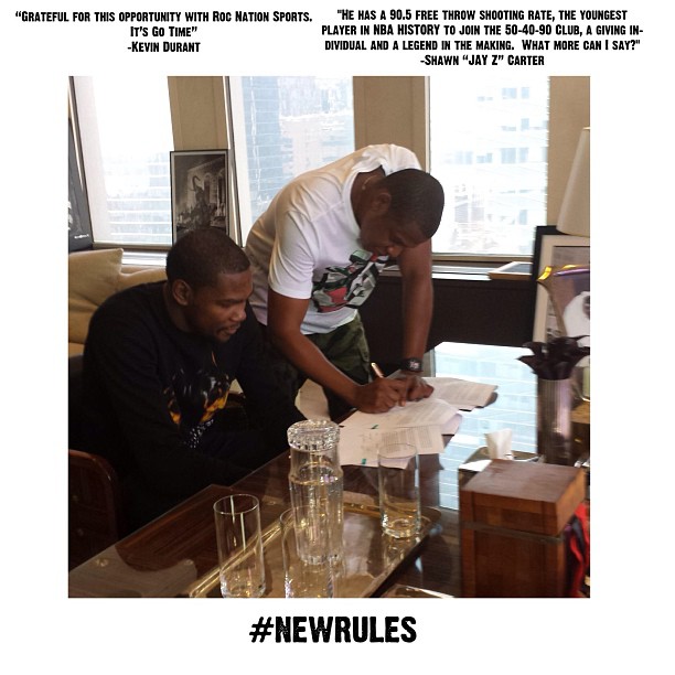 Officiel : Kevin Durant signe avec Jay-Z