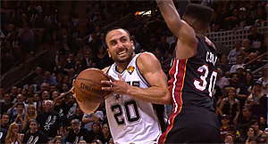 Highlights : les 24 points et 10 passes de Manu Ginobili dans le Game 5