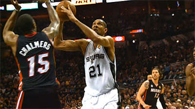 Vidéo : les 25 points de Tim Duncan en première période