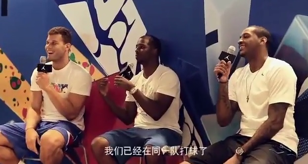 Vidéo : Chris Paul, Blake Griffin et Carmelo Anthony s’éclatent en Chine