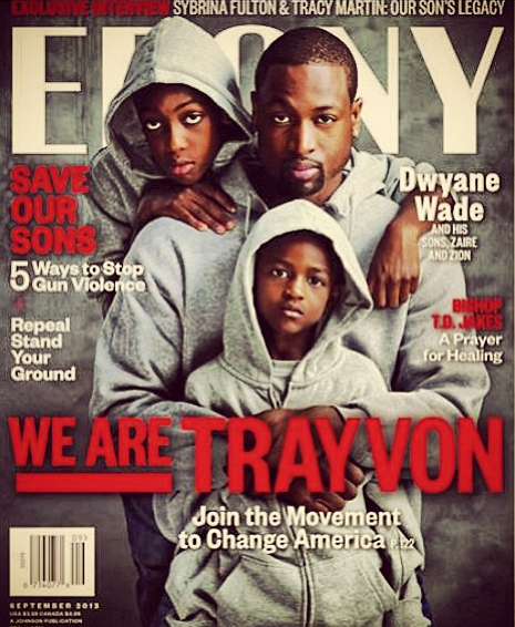 En hommage à Trayvon Martin, Dwyane Wade pose avec ses fils