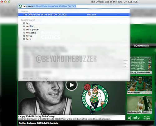 Insolite : le site des Nets renvoie sur la page web des Boston Celtics…