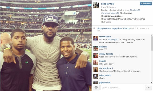 LeBron James était à Dallas pour le premier match des Cowboys