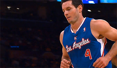 J.J. Redick tape un sprint en pleine interview