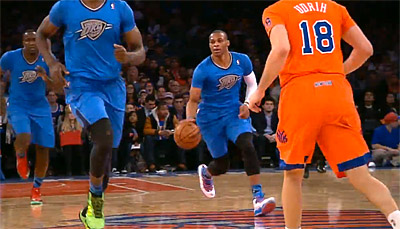 Les Knicks humiliés, TD pour Westbrook