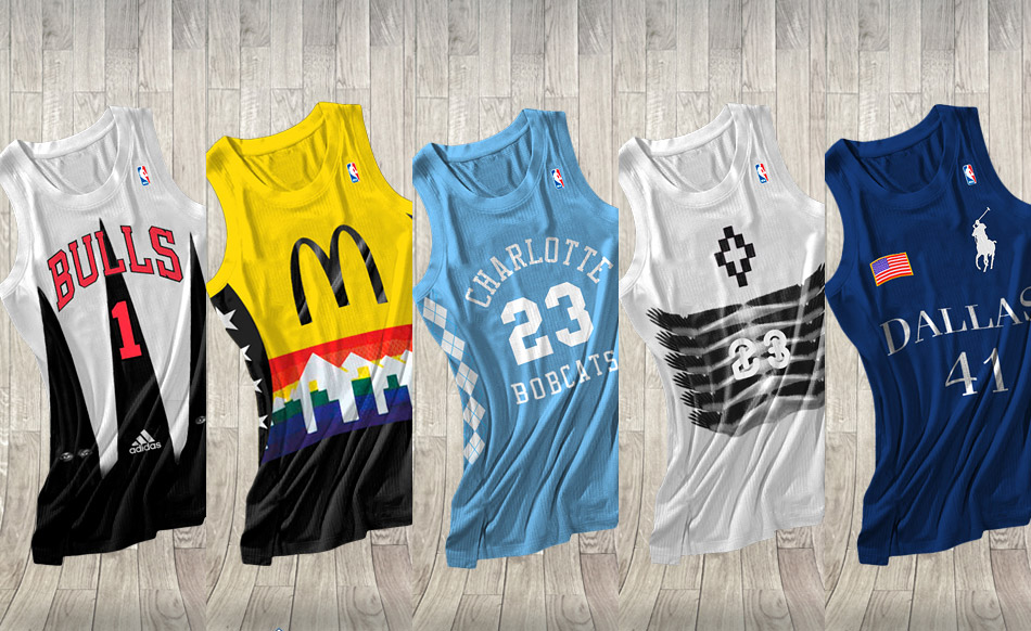 30 jerseys NBA remixés aux couleurs de leurs sponsors