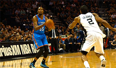 Kevin Durant pas impressionné par Kawhi Leonard