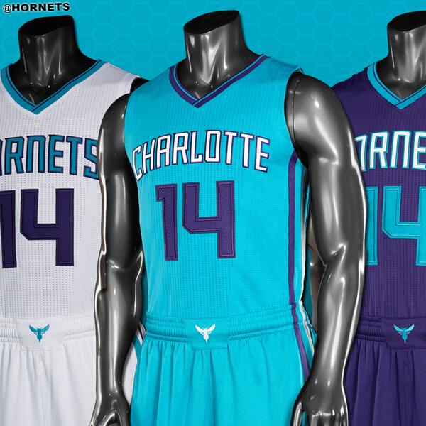 Les maillots des Charlotte Hornets enfin disponibles
