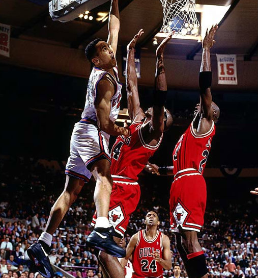Il y a 23 ans, John Starks postérisait Michael Jordan et Horace Grant