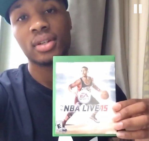 Damian Lillard en couverture de NBA LIVE 15