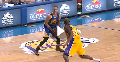 Vidéo : Stephen Curry score sur la truffe de Kobe Bryant