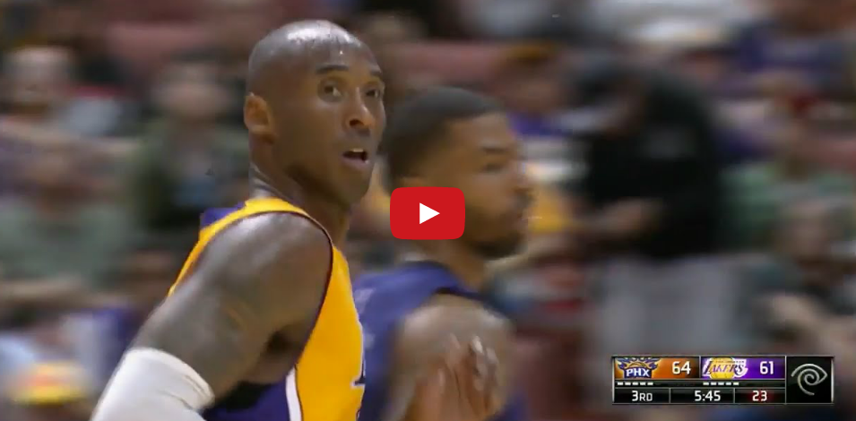 Vidéo : Kobe Bryant prend feu…pour rien
