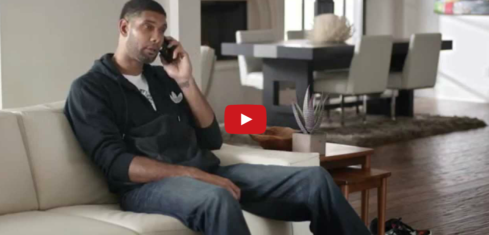 Publicité : Quand Tim Duncan est heureux, ça se voit (enfin presque)