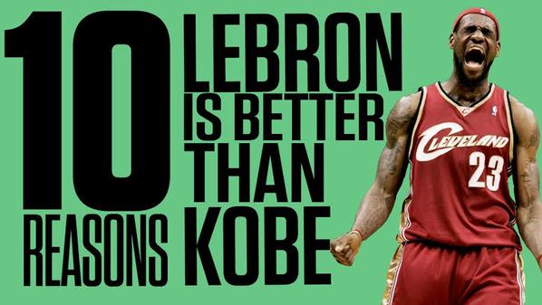 10 raisons pour lesquelles LeBron est meilleur que Kobe
