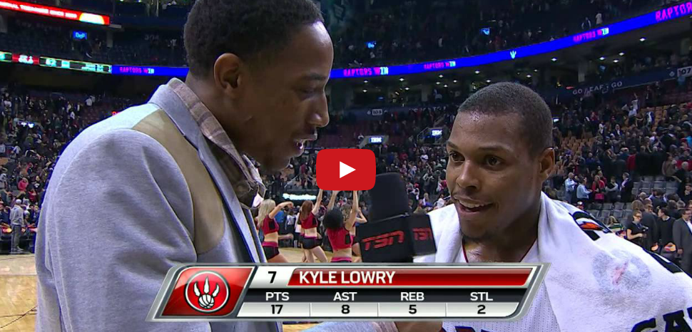 Bonne ambiance : Kyle Lowry interviewé par…DeMar DeRozan