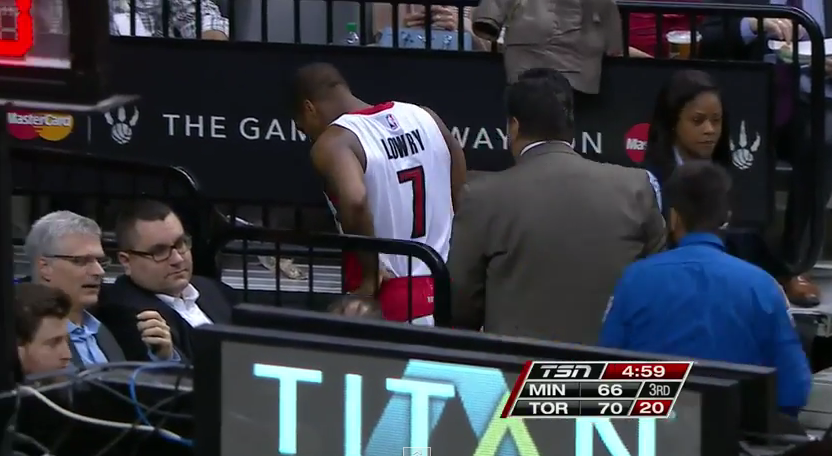 Kyle Lowry touché au dos face aux Wolves