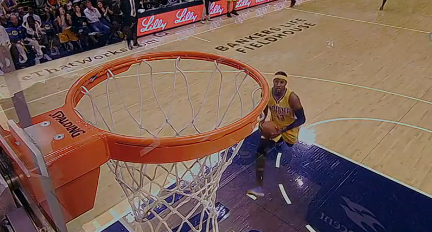 Génial : le premier dunk de Paul George depuis son retour
