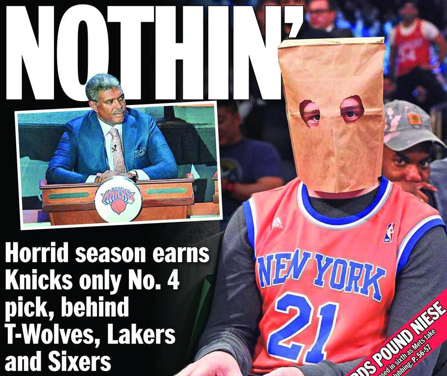 Les Knicks moqués après la loterie