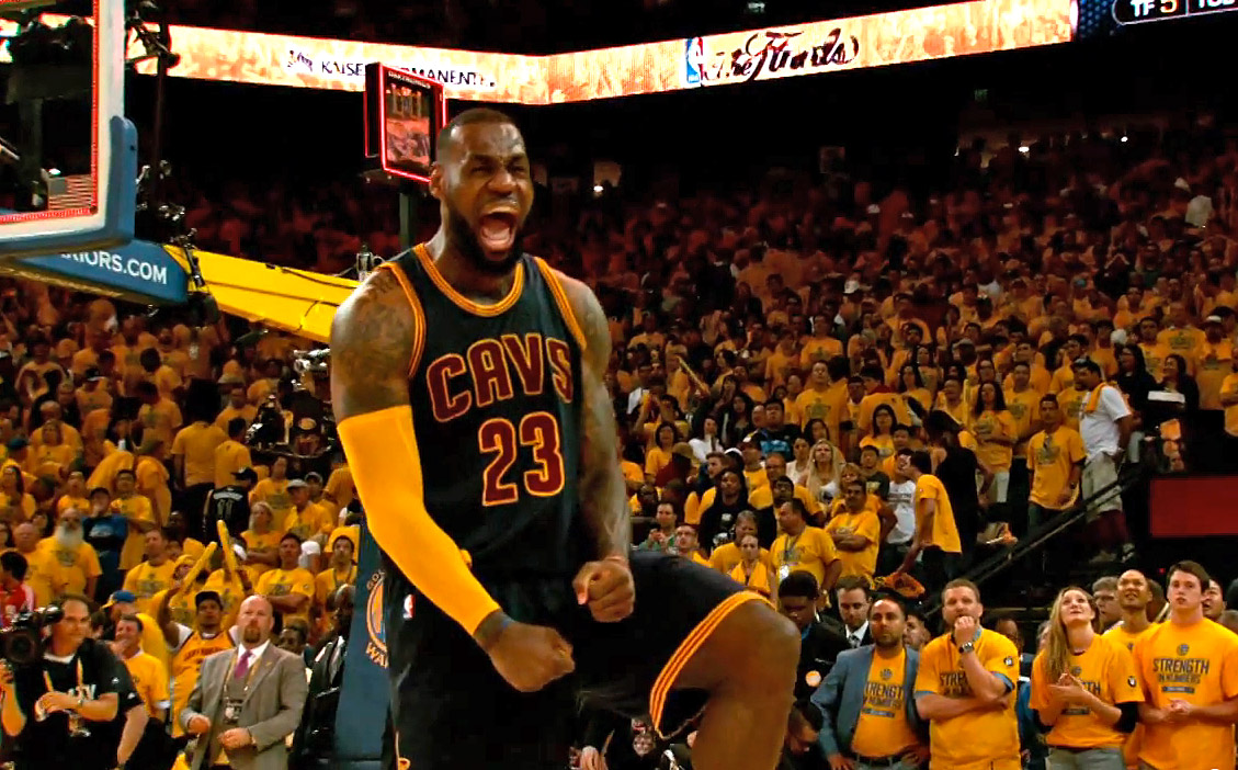 La rage de LeBron James à la fin du match