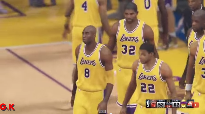 Le match Bulls-Lakers de Shaq sur NBA2K
