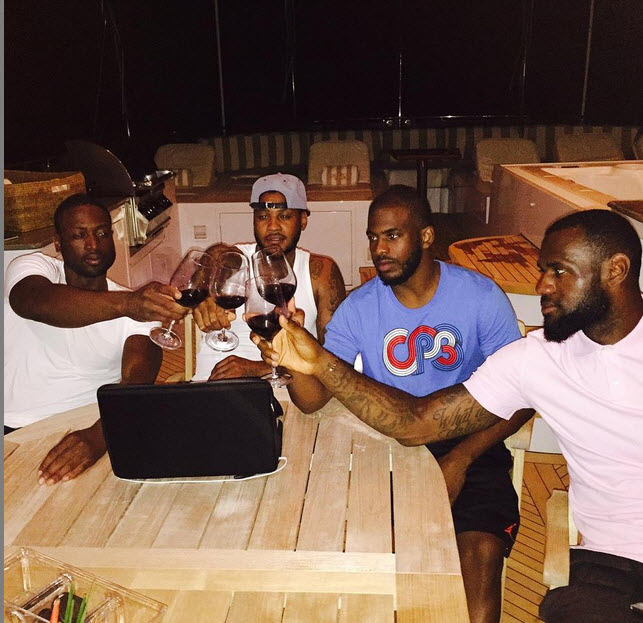 Quand LeBron, D-Wade, CP3 et Melo chillent en vacances