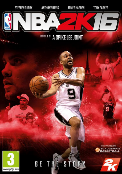 Tony Parker sur la jaquette de NBA 2K16 en France !