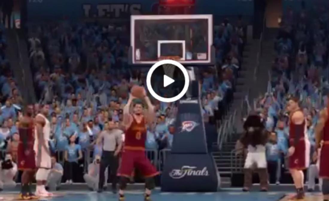 Kevin Love shoote un lancer dans le mauvais sens… sur NBA 2K16