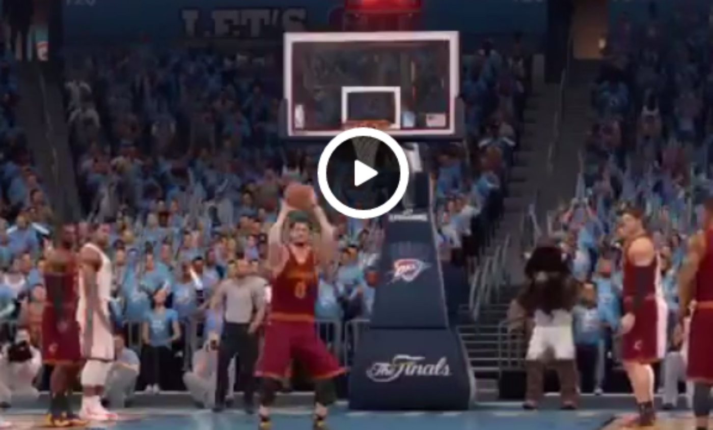 Kevin Love shoote un lancer dans le mauvais sens… sur NBA 2K16