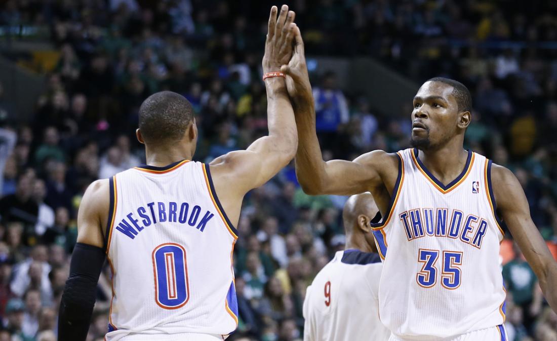 Kevin Durant et Russell Westbrook en démonstration face aux Raptors