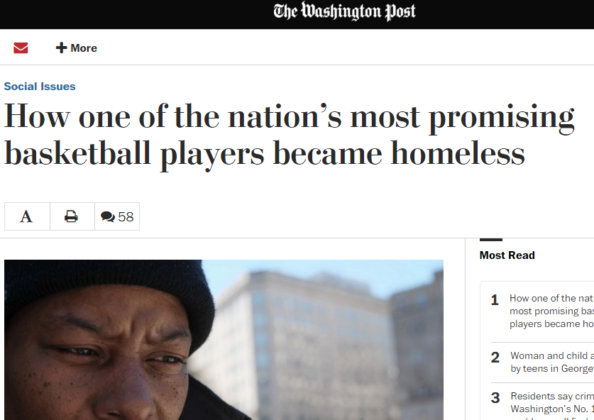 La triste histoire de Schuye LaRue, star NCAA devenue SDF