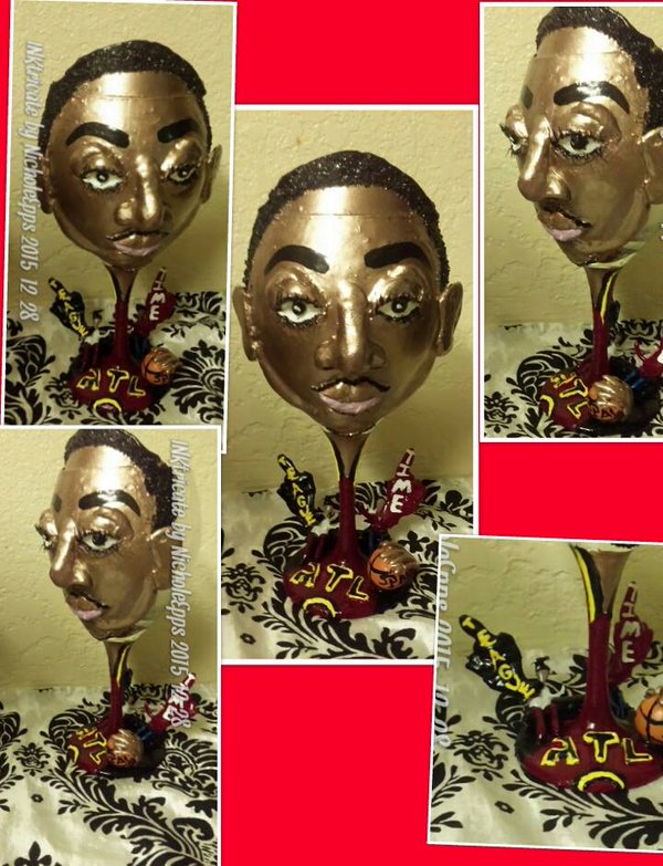 Un verre à vin en forme de… Jeff Teague