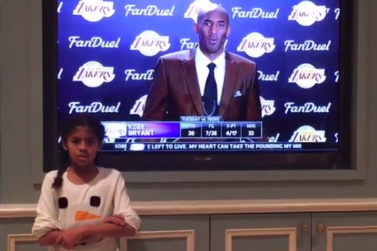 Kobe Bryant imité par… sa fille de 9 ans