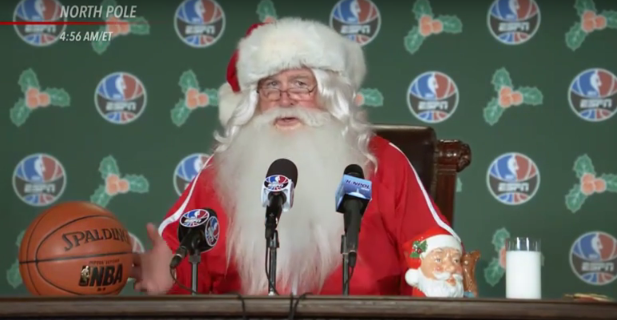 L’excellente pub d’ESPN : le père Noël devient Free Agent !