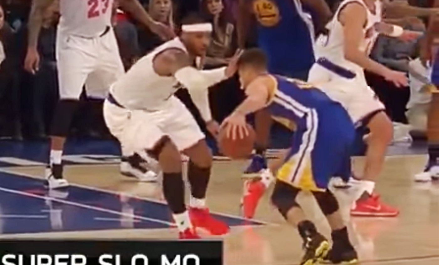 Melo a trouvé la technique pour stopper Stephen Curry
