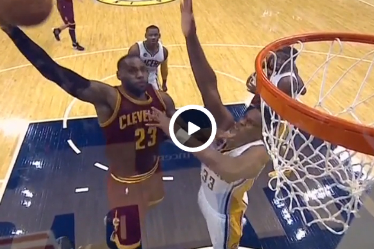 LeBron James méchamment contré par un rookie !