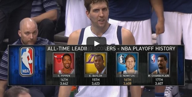 Points en playoffs : Dirk Nowitzki dépasse Wilt Chamberlain !