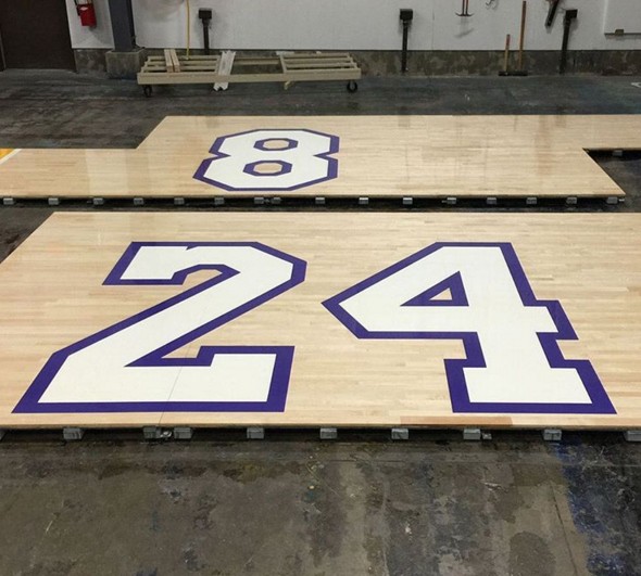 Un parquet dédié à Kobe Bryant pour sa dernière au Staples Center
